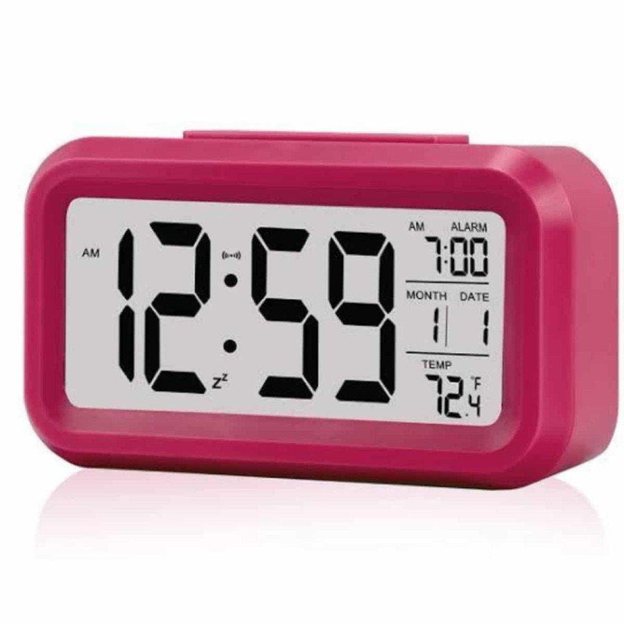 Illuminated Degree Desk Office Clock Alarm Thermometer Calendar Alarm Clock