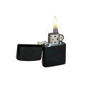 Refillable Black Gasoline Lighter Metallic