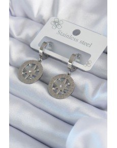 316L Steel Silver Color Polar Star Model Zircon Stone Processing Detail Women's Earrings 316L Steel Silver Color Polar Star Model Zircon Stone Processing Detail Women's Earrings