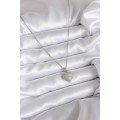 316L Steel Chain Silver Color Zircon Stone Detail Heart Model Women s Necklace