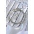 316L Steel Silver Color Spiral Model Men's Bracelet Ring Combination