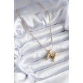 316L Steel Gold Color Bubble  M  Letter Model Women s Necklace
