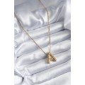 316L Steel Gold Color Bubble  A  Letter Model Women s Necklace
