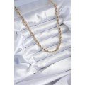 316L Steel Gold Color 60 cm Twisted Model Women s Necklace