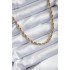 316L Steel Gold Color 60 cm Twisted Model Women's Necklace