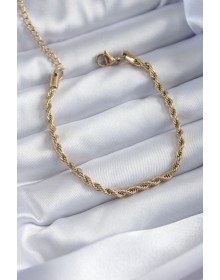 316L Steel Gold Color Twist Chain Model Women's Bracelet
