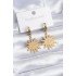 316L Steel Gold Color Sun Model Eye Engraved Women's Earrings