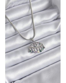 316L Steel Silver Color Italian Chain Zircon Stone Eye Figure Women's Necklace