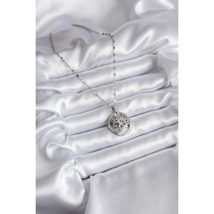 316L Steel Silver Color Zircon Stone Jaguar Model Women's Necklace