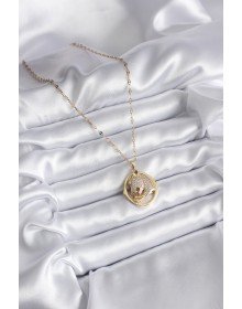 316L Steel Gold Color Zircon Stone Jaguar Model Women's Necklace