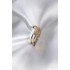Brass Gold Color Zircon Stone Detail Heart Model Women's Ring