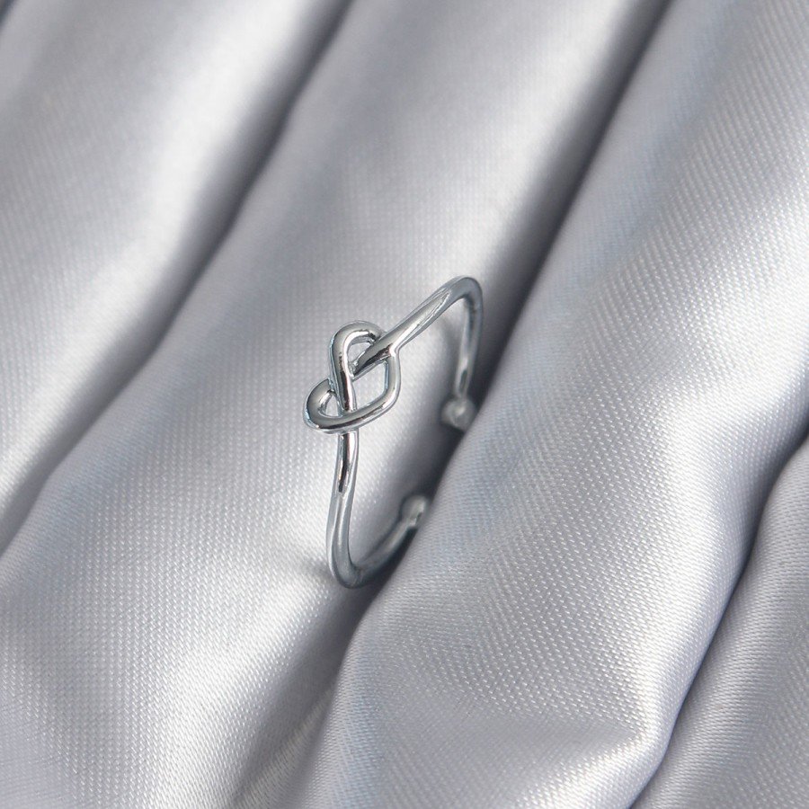 Silver Color Knot Heart Model Women s Ring Silver Color Knot Heart Model Women s Ring