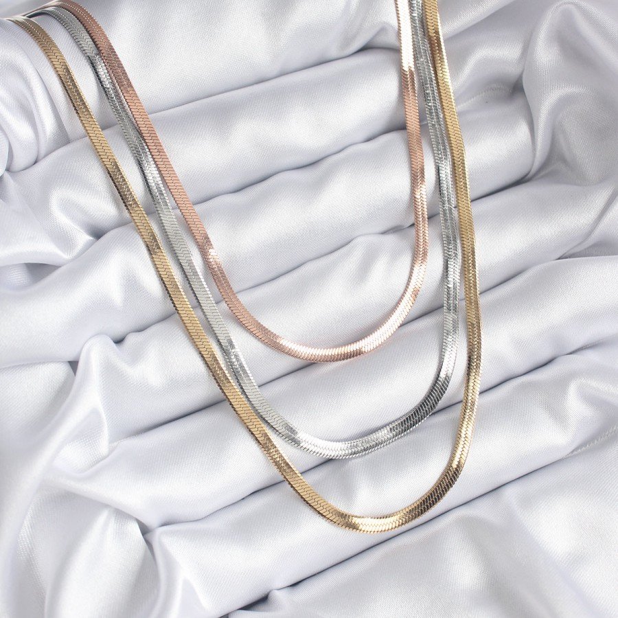 316L Steel Mix Color Italian Chain Model Women s Necklace