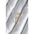 Brass Gold Color Zircon Stone Detail Ribbon Model Women's Ring