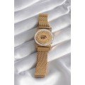 316L Steel Gold Color Magnetic Wicker Zircon Stone Quarter Gold Model Women s Bracelet