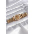316L Steel Gold Color Magnetic Wicker Zircon Stone Quarter Gold Model Women s Bracelet