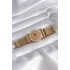 316L Steel Gold Color Magnetic Wicker Zircon Stone Quarter Gold Model Women's Bracelet