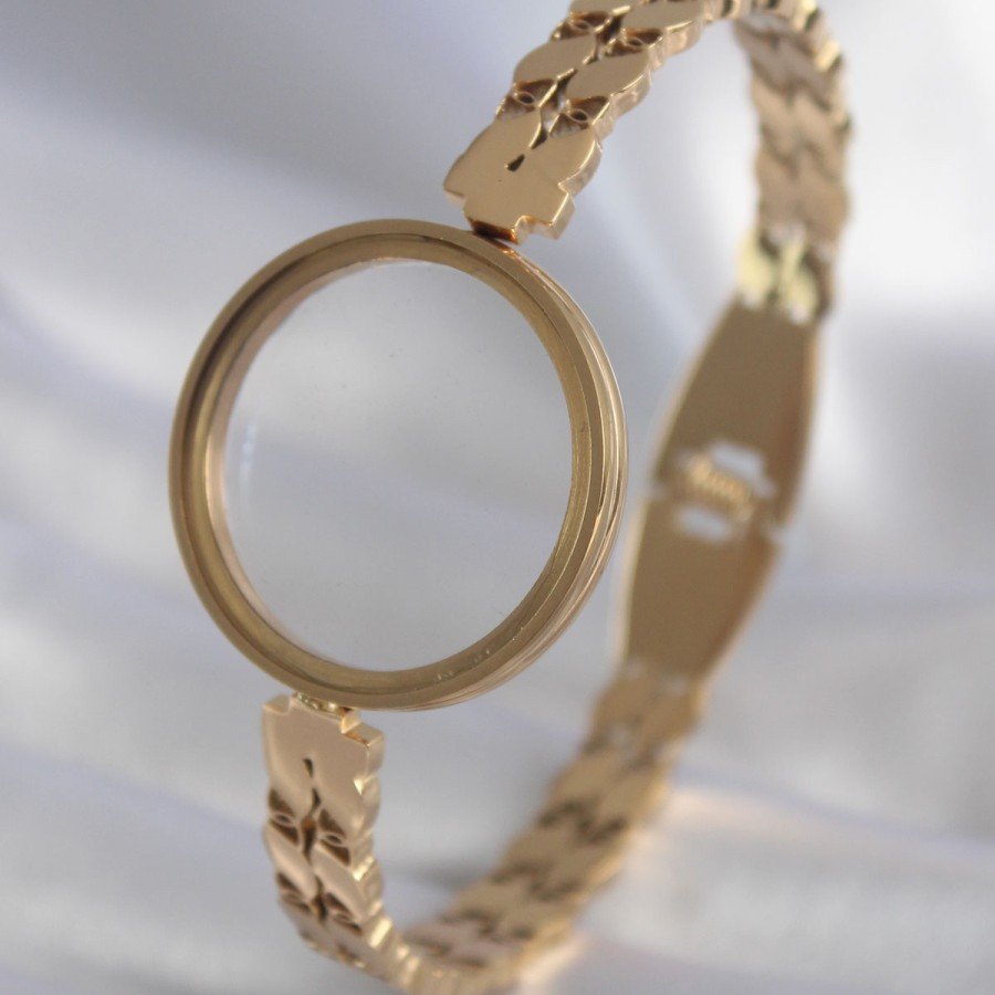 316L Steel Gold Color Barley Machining Openable Bell Model Female Handcuffs 316L Steel Gold Color Barley Machining Openable Bell Model Female Handcuffs
