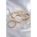 316L Steel Gold Color Barley Machining Openable Bell Model Female Handcuffs 316L Steel Gold Color Barley Machining Openable Bell Model Female Handcuffs