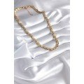 316L Steel Gold Color Laser Cut Barley Chain Model Women s Necklace 316L Steel Gold Color Laser Cut Barley Chain Model Women s Necklace
