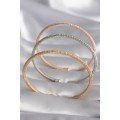Brass Mix Color Wicker Model Zircon Stone Detail Women s Bracelet Set