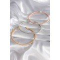 Brass Mix Color Wicker Model Zircon Stone Detail Women s Bracelet Set