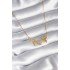 316L Steel Gold Color Zircon Stone Winged Heart Model Women's Necklace