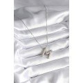 316L Steel Silver Color Bubble  M  Letter Model Women s Necklace