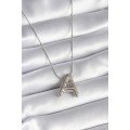 316L Steel Silver Color Bubble  A  Letter Model Women s Necklace