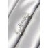 Brass Silver Color Zircon Stone Ribbon Model Pearl Detail Women's Ring