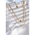 316L Steel Gold Color Italian Chain Model Clasp Detail Women s Necklace