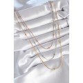 316L Steel Mix Color Triple Stud Detail Women s Necklace