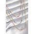 316L Steel Mix Color Triple Stud Detail Women's Necklace