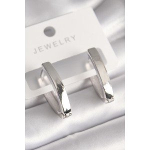 Brass Silver Color Women's Earrings Brass Silver Color Women's Earrings