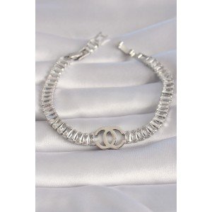 Brass Silver Color Zircon Stone Waterway Model VIP Series Women's Bracelet