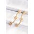 316L Steel Gold Color Italian Chain Daisy Earrings