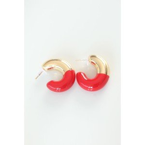 CCB Red Gold Double Color Earrings
