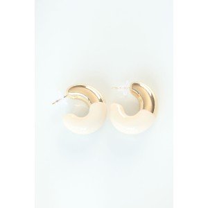 CCB Cream Gold Double Color Earrings