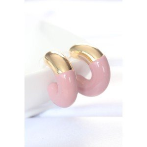CCB Dusty Rose Gold Double Color Earrings