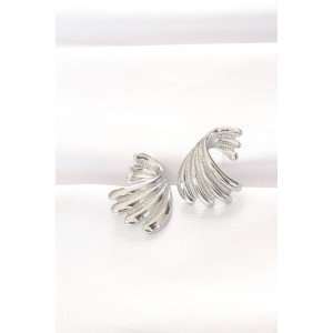 Brass Silver Color Earrings