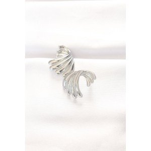 Brass Silver Color Earrings
