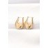 Brass Gold Color Domed Earrings