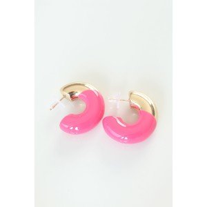 CCB Pink Gold Double Color Earrings