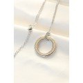 316L Steel Zircon Stone Double Color Tiffany Necklace