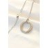 316L Steel Zircon Stone Double Color Tiffany Necklace