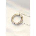 316L Steel Zircon Stone Double Color Tiffany Necklace