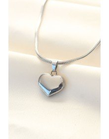316L Steel Silver Color Heart Necklace