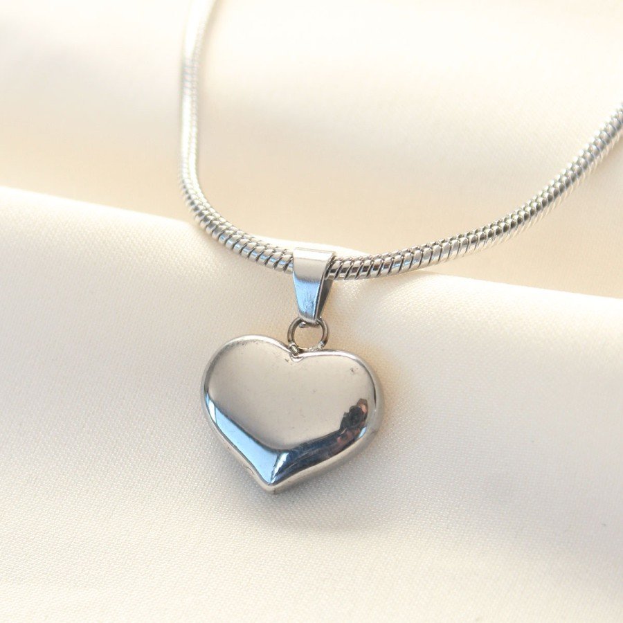 316L Steel Silver Color Heart Necklace 316L Steel Silver Color Heart Necklace