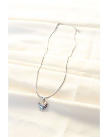 316L Steel Silver Color Heart Necklace