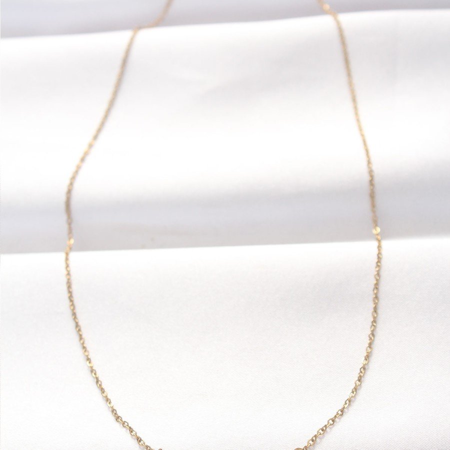 316L Steel Gold Color Zircon Stone Heart Wing Necklace